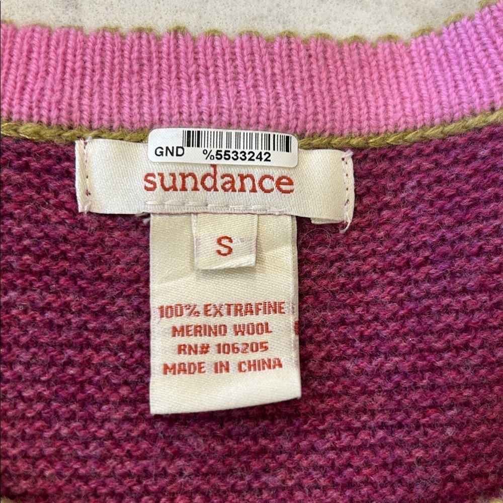 Sundance Tulla Cardigan Extrafine Merino Wool Classic Timeless Sweater Small - Picture 2 of 11